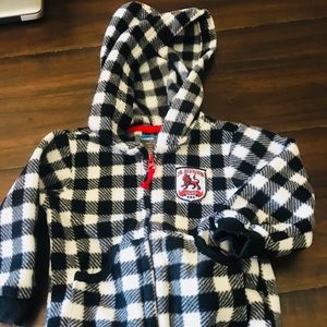 Lions checker zip up hoody sweater